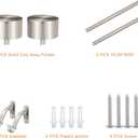1-Inch Diameter Curtain Rod, Adjustable Rod Set with Premium Aluminum Brackets and Finials, Single Heavy-Duty Curtain Rods for Windows (Satin Nickel, 16-28")