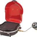 Coleman Fold ‘N Go 6,000 BTU Portable Propane Grill, Lightweight Gas Grill with Push-Button Starter & Adjustable Horseshoe Burner, Great for Camping, Tailgating, Grilling, BBQ