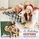 2 x Friendship Elephant Christmas Ornament 2025 - Elephant Gifts, Thank You Friendship Gifts for Women, Sisterhood, BFFs, Bestfriend - Wooden Best Friend Ornament for Christmas Tree