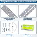 W11025649 AP6245752 W10440498 Microwave Mounting Plate Bracket Kit Replacement for Whirlpool Kitchen-Aid Amana Maytag Microwave Mounting Kit with Column Level & Hardware Screws Replaces PS12074431