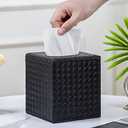 Black Tissue Box Cover, Square, Tissue Box Holders for Bathroom Accessories