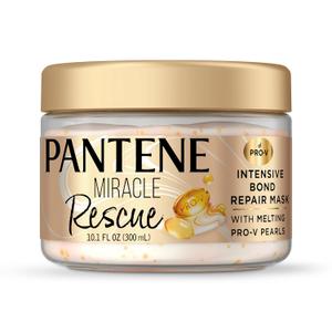 Pantene Miracle Rescue Hair Mask, Intensive Bond Repair with Melting Pro-V Pearls, Melts Away Damage, Builds Bonds, Strengthens Against Damage, Deep Conditioning for Dry, Hair, 10.1 fl oz