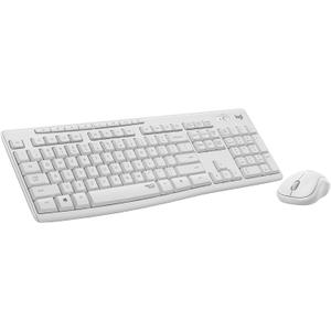 Logitech MK295 Wireless Mouse & Keyboard Combo with SilentTouch Technology, Full Numpad, Advanced Optical Tracking, Lag-Free Wireless, 90% Less Noise - Off White