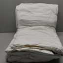 Hotel Grand Luxury White Goose Feather Down Fiber Comforter Twin Size, 100% Cotton All Season Duvet Insert Twin, Medium Warmth Bedding Comforter with 8 Corner Loops, White 68x90 Inch