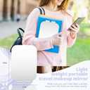 Travel Makeup Mirror, Portable Mirror with 3 Adjustable Light Settings, USB-Rechargeable Vanity Mirror with LightsGift for Women and Girls