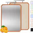 2 in 1 Stainless Steel Cutting Board with Handle Chopping Butcher Block not Titanium Adult Women Mom Aunt Grandma Bestie Wife Lady 1975 1965 30th 35th 40th 50th Year Old Happy Birthday Useful Gifts (Morandi Orange)