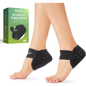Plantar Fasciitis Heel Protector Cups - Welnove 5/8" Height Silicone Gel Heel Inserts Pads for Women Men, Heels Spur Pain Relief, Achilles Tendonitis Dry Cracked Heels Support Cushion,Size S