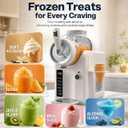SYINTAO Slushie Machine No Ice Needed, 2-in-1 Frozen Drink & Soft Serve Ice Cream Maker, Self-Chilling Slushy Maker with 5 Presets, LED Display & Auto Clean for Home & Party (White)