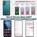 Vinich for Samsung Galaxy S24 FE Wallet Case with Card Holder, RFID Blocking Credit Slots Kickstand Shockproof Phone Cover Fit for Galaxy S24 FE 6.7" Bluish Green