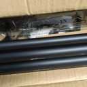 Double Curtain Rods 72-144 for Window, Heavy Duty Telescoping Rod 1-Inch Front and 5/8 Inch Back with Aluminum Alloy Brackets, Adjustable Double Drapery Rod with Classic Finials, Matte Black