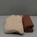 lulumoon Muslin Changing Pad Cover: Baby Cotton Quilted Changing Table Cover - Soft Changing Pad Sheets for Boys Girls (Nude Pink & Pecan)