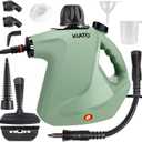 Kiato Handheld Steam Cleaner, 10 in 1 Handheld Steamer for Cleaning, Upholstery Steam Cleaner for Surface Cleaning Home, Sofa, Car, Office (Light Green)