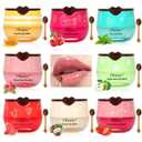 8Pcs Bee Lip Balm Honey Pot, Galentines & Valentines Day Gifts, Party Favors, Birthday Gifts for Women Girls, Lip Mask Skincare, Natural Fruit Mini Honey Balm Moisturizing Prevention Lip Dry (Honey & Strawberry & Apple Lime & Watermelon & Peach & Mint & Coconut & Cherry)