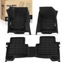 YHTAUTO Floor Mats Fit 2013-2016 Ford Escape, TPE Floor Liners All-Weather Protection Custom Fit, 1st & 2nd Row, Set of 3 Black