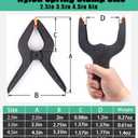 Spring Clamps,10 Pack 4.5in Professional Plastic Heavy Duty Spring Clips for Crafts, Backdrop Clips Clamps for Backdrop Stand,Photography Studios,Woodworking,Home Improvement