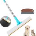 Carpet Rake for Pet Hair Removal - Heavy-Duty Metal Scraper & Lint Brush with 45" Adjustable Handle, Reusable Large Pet Hair Remover Tool for Carpets, Rugs, Mats, Couch, Pet Beds,Furniture