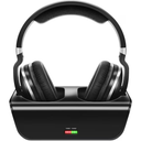 ARTISTE ADH300 Wireless TV Headphones with Charging Dock Rechargeable, Black