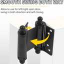 3" Double Action Spring Hinges, 4 Pack Self Closing Door Hinges for Indoor/Outdoor Saloon Cafe Pub Swinging Doors, Cold Rolled Steel, Including Pins and Screws