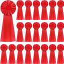 20 Pieces Blank Award Ribbon 11" x 4" Prize 1st 2nd 3rd Place Rosette Medal Winner Victory Recognition Participation Ribbon for Competition Sport Event Contest(Red)