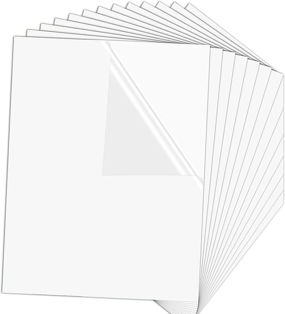 HTVRONT Sublimation Sticker Paper - 20 Pcs Glossy Transparent Waterproof Sublimation Stickers