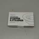 2 Pack Sink Drain Strainer - Sink Stopper, 3 in 1 Stainless Steel Kitchen Drain Plug with Deep Anti-Clog Basket and Odor-Blocking Seal, Pop-Up Design Fits Standard 3-1/2 Inch Sink (Silver)