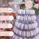 10 Tiers Macaroon Tower Stand, Round Macaron Tower Cake Display Rack Plastic Cupcake Stand Macarons Desserts Serving Tray for Birthday Wedding Party Decor (10 Tiers)