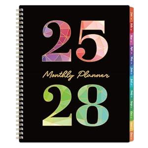 2025-2028 Monthly Planner - 3 Year Monthly Planner 2025-2028, July 2025 - June 2028, 36 Months Calendar with Colorful Tabs & Inner Pocket, 9" x 11"