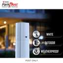 TayMac Outdoor Comforts ParkPost 13-in. 1-Gang White Weatherproof in-use Power Post Enclosure PP55W, Outdoor Power Stake for Garden, Weatherproof Outlet Box, Outdoor Outlet Cover