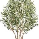 8ft Faux Olive Tree - Large Artificial Olive Tree with Realistic 1750 Leaves and 145 Olives - Lush and Elegant Fake Olive Tree with for Indoor Outdoor Office Living Room Decor