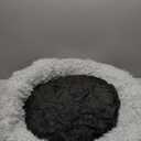 KHONSU PET Calming Donut Cat Bed for Cats & Kittens, Round Plush Cuddler with Chopped Memory Foam, Anti-Anxiety Bolster Support, Machine Washable & Non-Slip (XS, Grey)