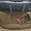 Full Coverage Faux Leather Car Seat Covers Full Set Fit for Cars Trucks Sedans SUVs with Waterproof Leatherette in Auto Interior Accessories (Beige)