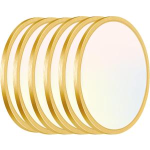 Hlite 6pack 12 inch Flush Mount LED Ceiling Light Fixture,24W 2400LM Super Slim Light Fixtures Ceiling Mount 3000K/4000K/5000K 3CCT Selectable,Light Fixtures for Kitchen,Bedroom (Gold)