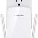 Linksys WiFi Extender, WiFi 5 Range Booster, Dual-Band Booster, Compact Wall Plug Design, 1,000 Sq. ft Coverage, Speeds up to (AC750) 750Mbps - RE6300