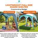 Pop N Go Beach Canopy Windproof, Beach Tent with Quick Setup, UV Shade, Lightweight & Portable Design Perfect for Beach Days, Outdoor Play, Camping & Family Adventures (Sweet Mint)