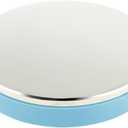 2 x BESTNULE Professional Steel Bench Block, Covered with TPR Soft Plastic at The Bottom, Metal Stamping Table Mirror, Polishing with Chrome Plating for Jewelry Stamping Tools, (Dia: 3, H: 19/32) (blue)