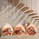 200 x HYBEADS 200 Pcs DIY Suncatcher Making Kits for Adults Crystal Sun Catchers Crafts with Hooks Chains Pendants Rainbow Maker for Window Hanging Prism Indoor Outdoor Garden Xmas Wedding Party Decor