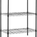 Amazon Basics 3-Shelf Adjustable Heavy Duty Steel Wire Rack Storage Shelving Organizer with Storage Space, Versatility and Ease of Use for Kitchen, Garage, 23.2" L x 13.4" W x 30" H, Black