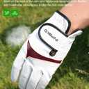 INPAKO Golf Glove for Men Women, Premium Cabretta Leathe,Soft Breathable Mesh Back, Enhanced Non-Slip Palm Grip Support Right Hand