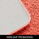 MIULEE Living Coral Bathroom Rugs, Soft Absorbent Microfiber Bath Rugs Non Slip Quick Dry Fluffy Bath Mats for Bathroom Floor Tub Showers, Machine Washable, 20x30 Inch