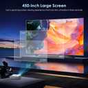 [Electric Focus] 4K Support Projector with WiFi6 and Bluetooth 5.3, Outdoor Projectors for Outside Video Use, OWNKNEW Gaming Movie Proyector, Auto Keystone Correction