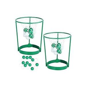 3 Pack Head Hoop Basketball Party Game for Kids and Adults Carnival Games Adjustable Basket Net Headband with 40 Balls for Birthday Party Basket Head Game Family Indoor Outdoor Fun Activities , Green 
