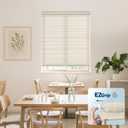 DEZ FURNISHINGS EZ Grip PRO Plus No Drill Cordless Cellular Shade, 1" Light Filtering Honeycomb Window Blind, Inside Mount Tension Shade with Aluminum Rails, 33.5" W x 48" H, Beige