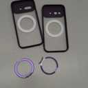 Compatible with Google Pixel 9a Case with 360 Magnetic Stand [Compatible with Mag-Safe ][Camera Lens Protector] Shockproof Translucent Phone Case for Google Pixel 9a 6.3'',Purple