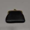 Coin Purse, Small PU Leather Change Purse, Coin Wallet with Clasp, Car Change Holder Pouch for Woman Men Kids Girls, Black