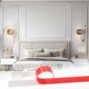 Pangda Bedroom Peel and Stick Wall Trim Molding Kit Flat Wall Molding Kit for Bedside Decor Premade Wainscoting Panels Accent Panel for Home Bedroom Decor