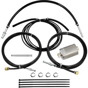 Nylon Fuel Line NFR0013 Compatible With Chevrolet GMC Trucks 1988-1997 C1500 C2500 C3500 K1500 K2500 K3500 Flexible Stainless Steel Braided Fuel Hose Set OE#GM23B, FL-GM22B, FL-GM22B-T More