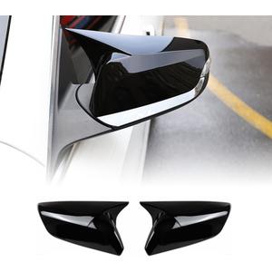 Side Mirror Covers for Chevy Malibu 2016 2017 2018 2019 2020 Accessories Ox Horn Side Mirror Cover Side Door Rearview Mirror Cover Exterior Decoration(With Turn Signal,Glossy Black)