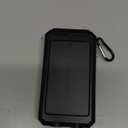 Power Bank,Solar Charger,36800mAh 5V3.1A QC 3.0 Dual 2 USB Port Built-in Powerful Flashlight IPX7(Black)