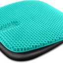 masteymoh Gel Seat Cushion for Long Sitting, Gel Cushions for Pressure Sores Relief, 18.5x17.3x1.2 Inches Cooling Gel Car Seat Cushion, Seat Cushions for Office Chairs with Breathable Nonslip Cover