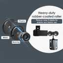 DIYHD Heavy Duty Exterior Sliding Door Roller Hanger Kit, 2 Pack, 300 lbs Capacity, Nylon Coated Wheels, Adjustable Barn Door Hangers with L Guides, Fits 1-3/8" to 2" Thick Doors